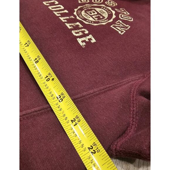 Champion Boston College Maroon 1/4 Zip Heavy Sweatshirt Pullover Sz L - Picture 7 of 10